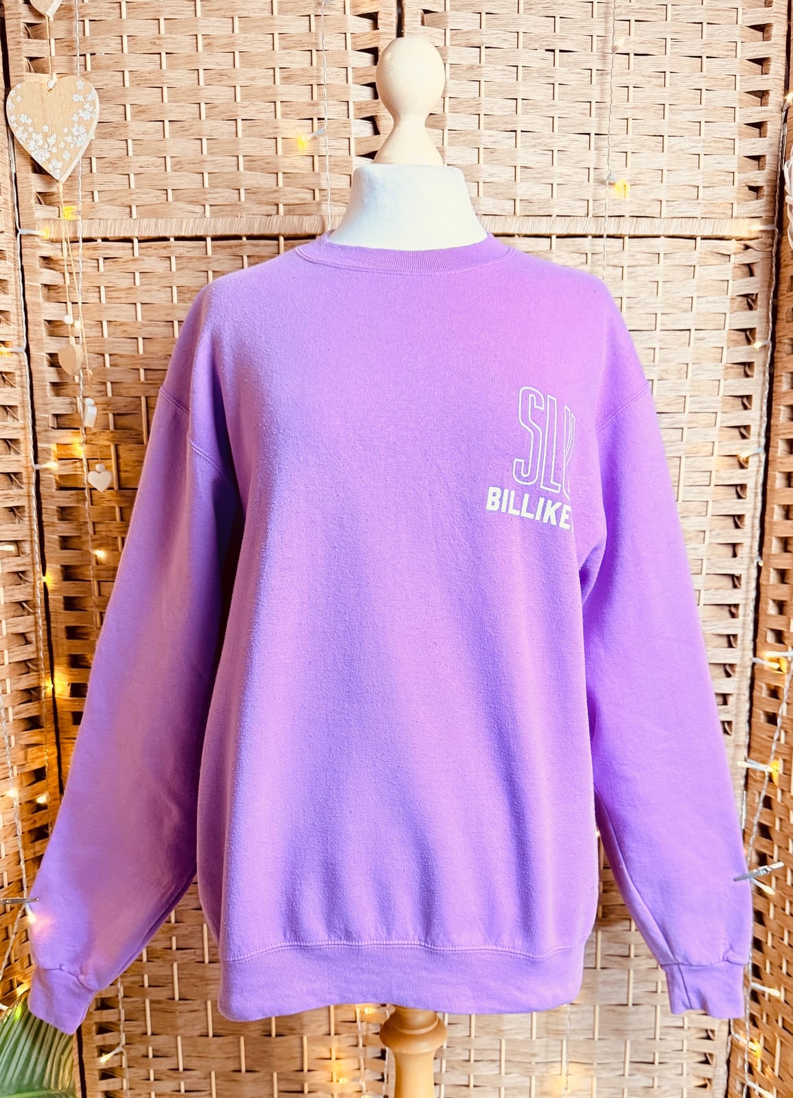 Champion purple SLU Billikens crew neck sweatshirt, Purple, size M