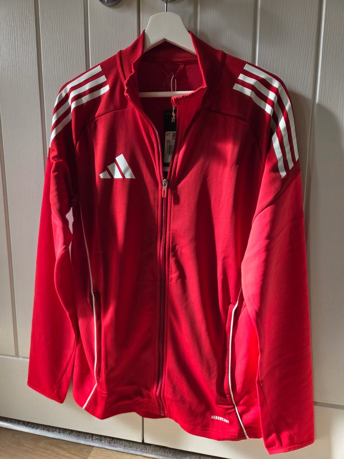 Adidas Addidas full zip track top, medium mens in red., Red, size M