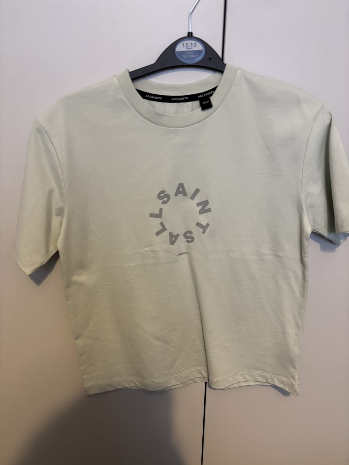 BNWOT boys AllSaints Smallsaints pale mint logo t-shirt 6-7 years, Green, size 6-7 yrs