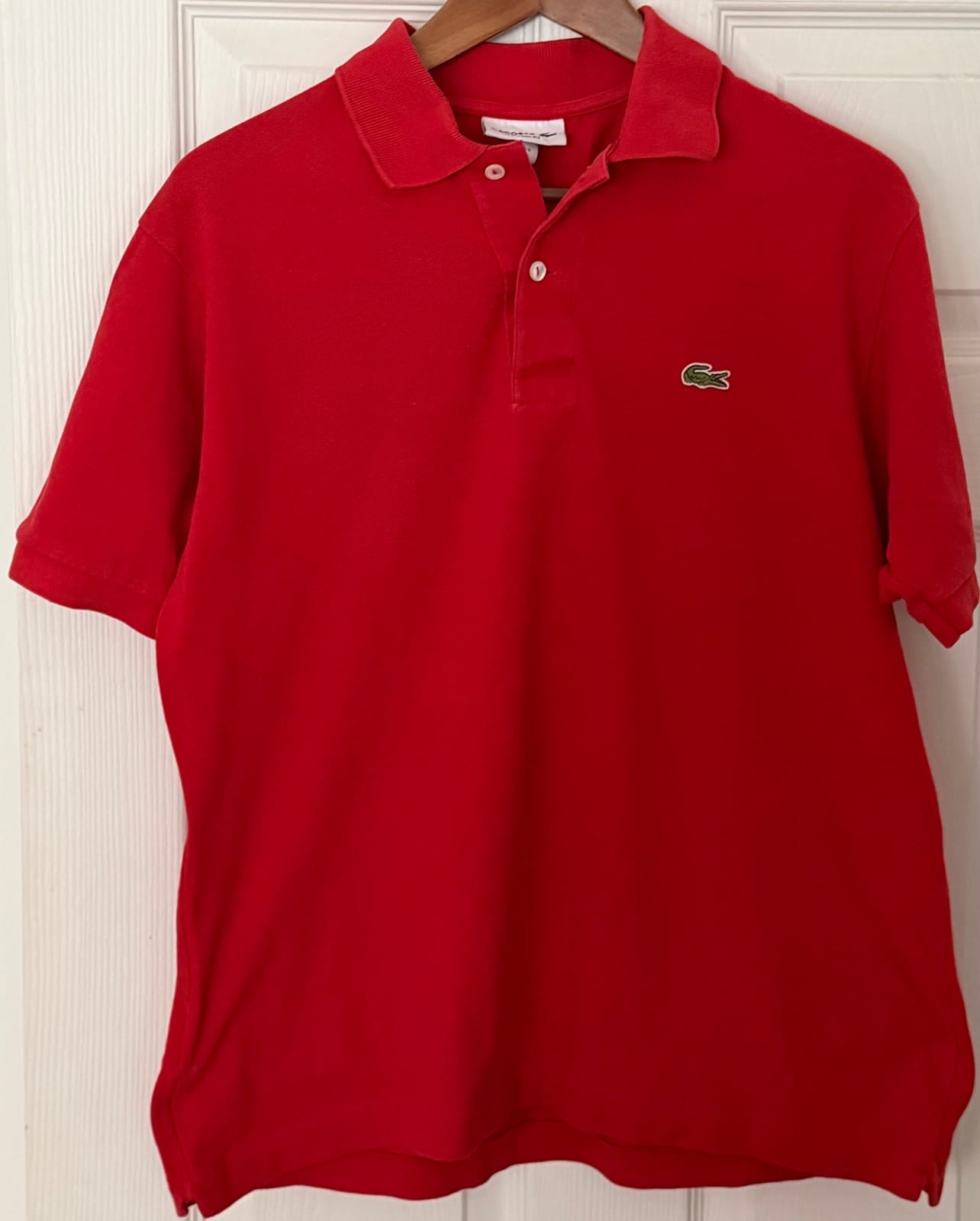 Lacoste red cotton pique polo shirt classic fit, Red, size FR 5 / US L