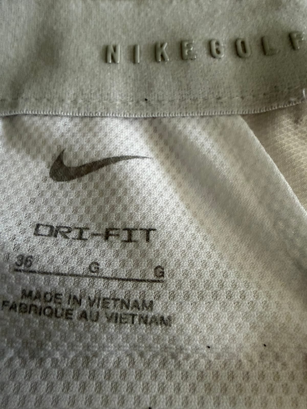 Nike Golf Dri-FIT white golf shorts 36, White, size M