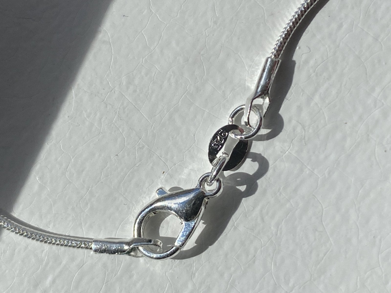 Hammered Silver Artisan Textured Pendant on 24" 925 Silver Necklace Chain, Silver