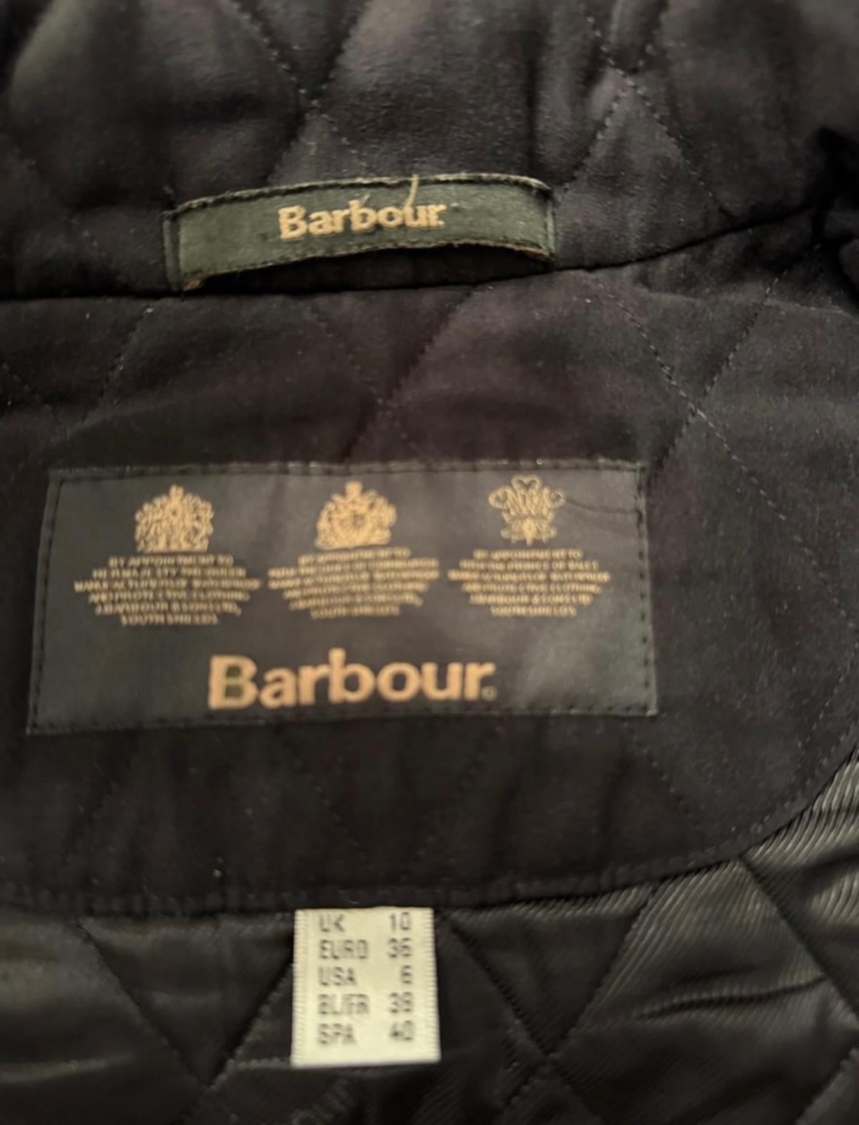 Barbour women's quilted jacket in dark plum, UK 10, Burgundy, size UK 10