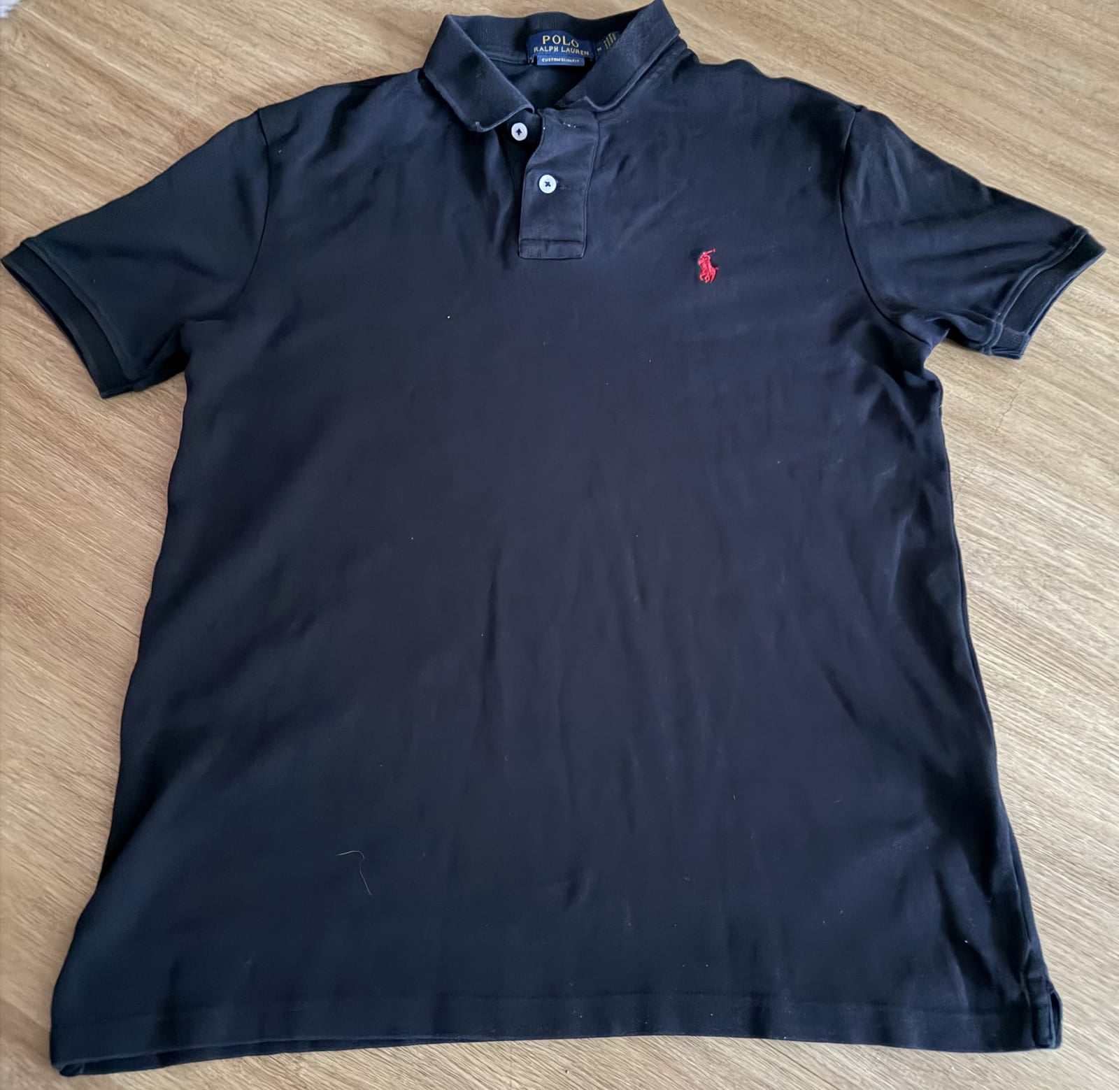 Polo Ralph Lauren navy custom slim fit polo shirt, men's M, Navy, size M