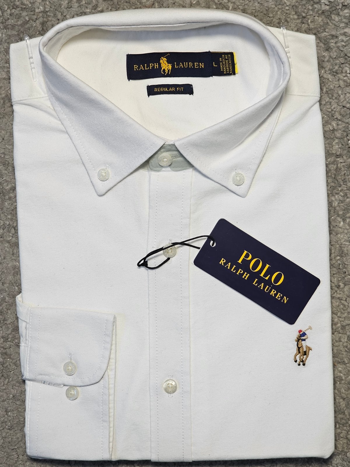 Ralph lauren white shirt size L, White, size L