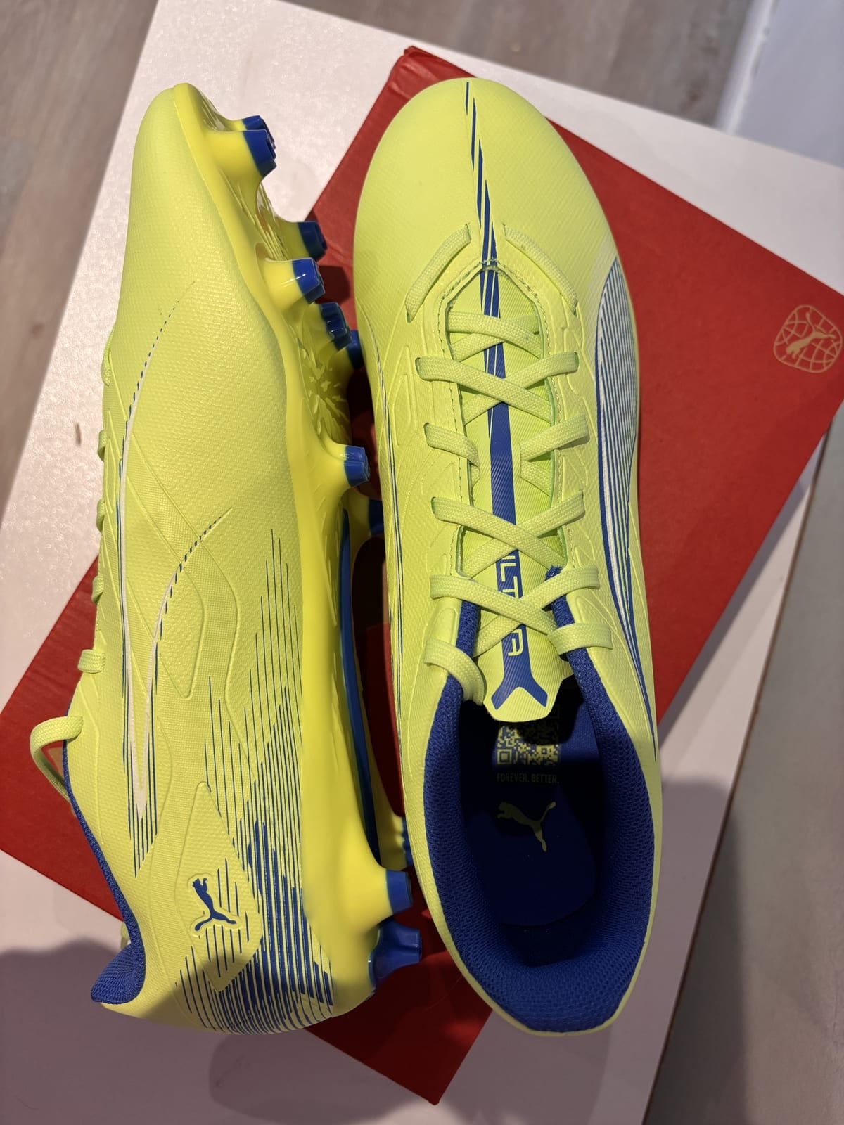 Puma Ultra 5 Play FG/AG football boots, Fizzy Apple, UK 10, Yellow, size UK 10