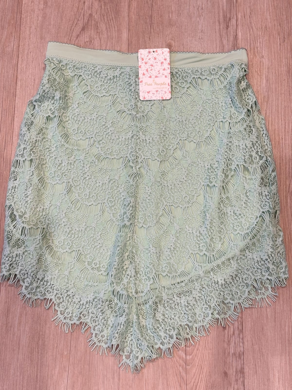 Free People Intimately sage green lace skirt, XS, new with tags, Green, size XS