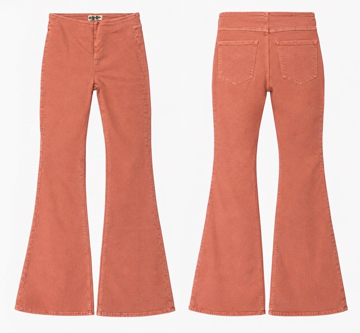 Free People pull-on flare jeans, dusty pink, size 29, Pink, size 29